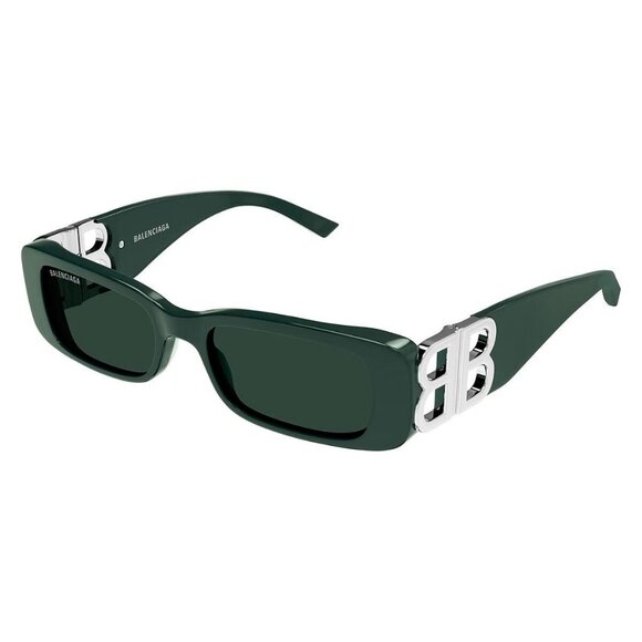 New Authentic  BALENCIAGA Everyday Green Square BB0096S 018 Sunglasses Women - Picture 1 of 5